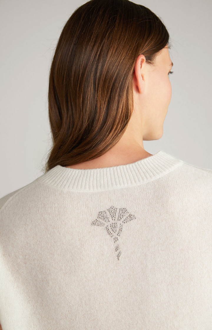 Cashmere-Strickpullover in Creme