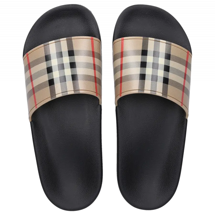 Burberry - Badeschuhe ARCHIVIO Gummi - beige