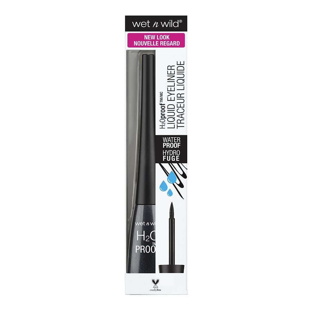 Tuș de ochi lichid cu vârf din pâslă, Wet N Wild, H2O Proof - Negru