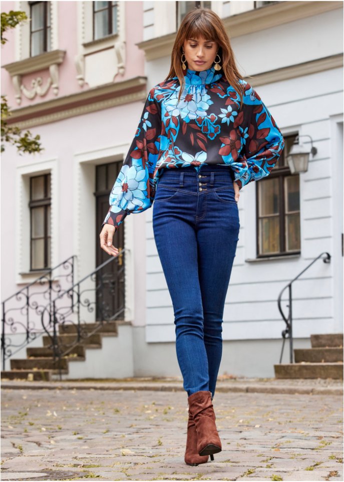 Bluse mit Ballonärmeln