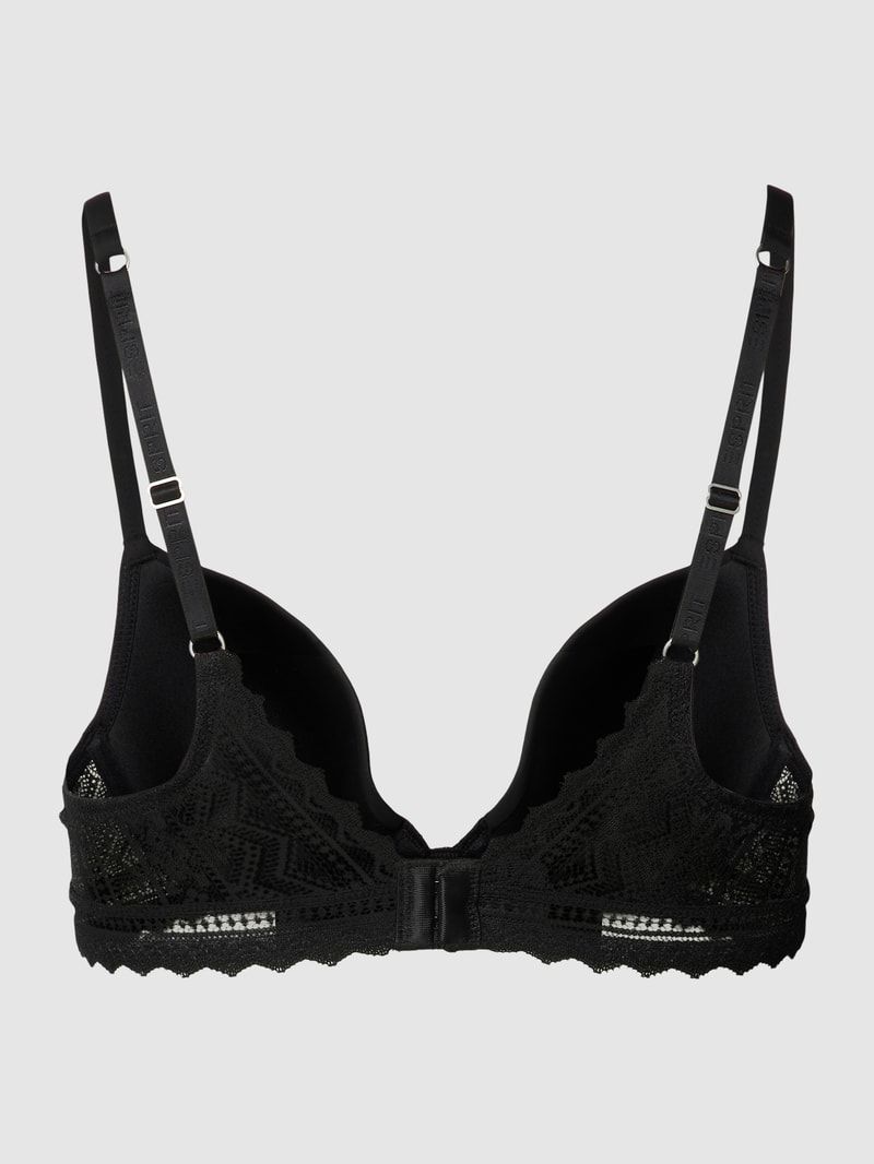 Schalen-BH mit Spitzenbesatz Modell 'EVERYDAY LACE' in schwarz