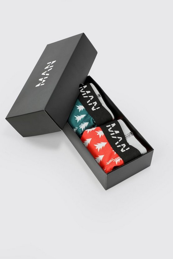 2er-Pack Weihnachts-Boxershorts mit Geschenkbox