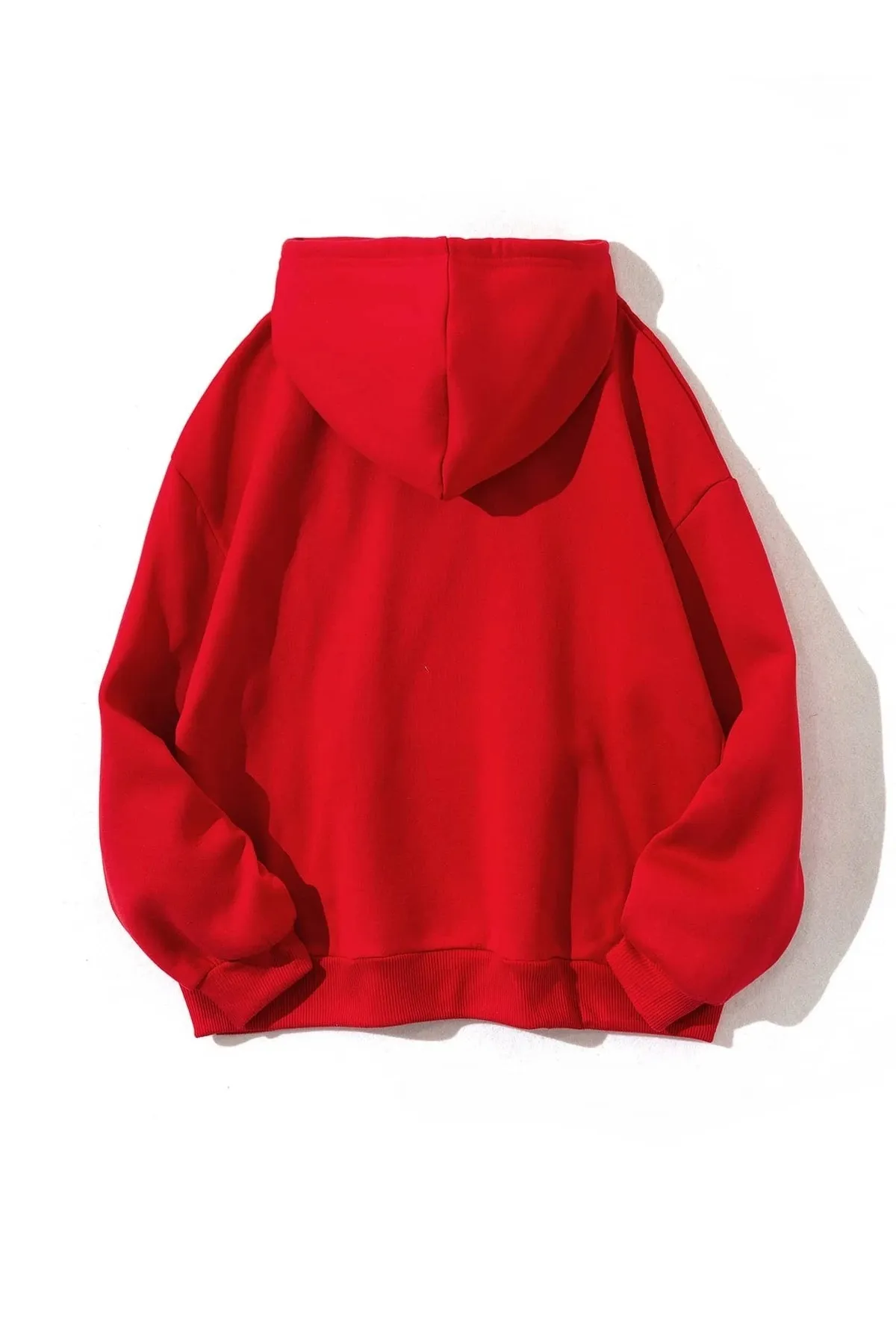 Know  Unisex-Sweatshirt mit Kapuze, rot, Oversize-Boston-Aufdruck