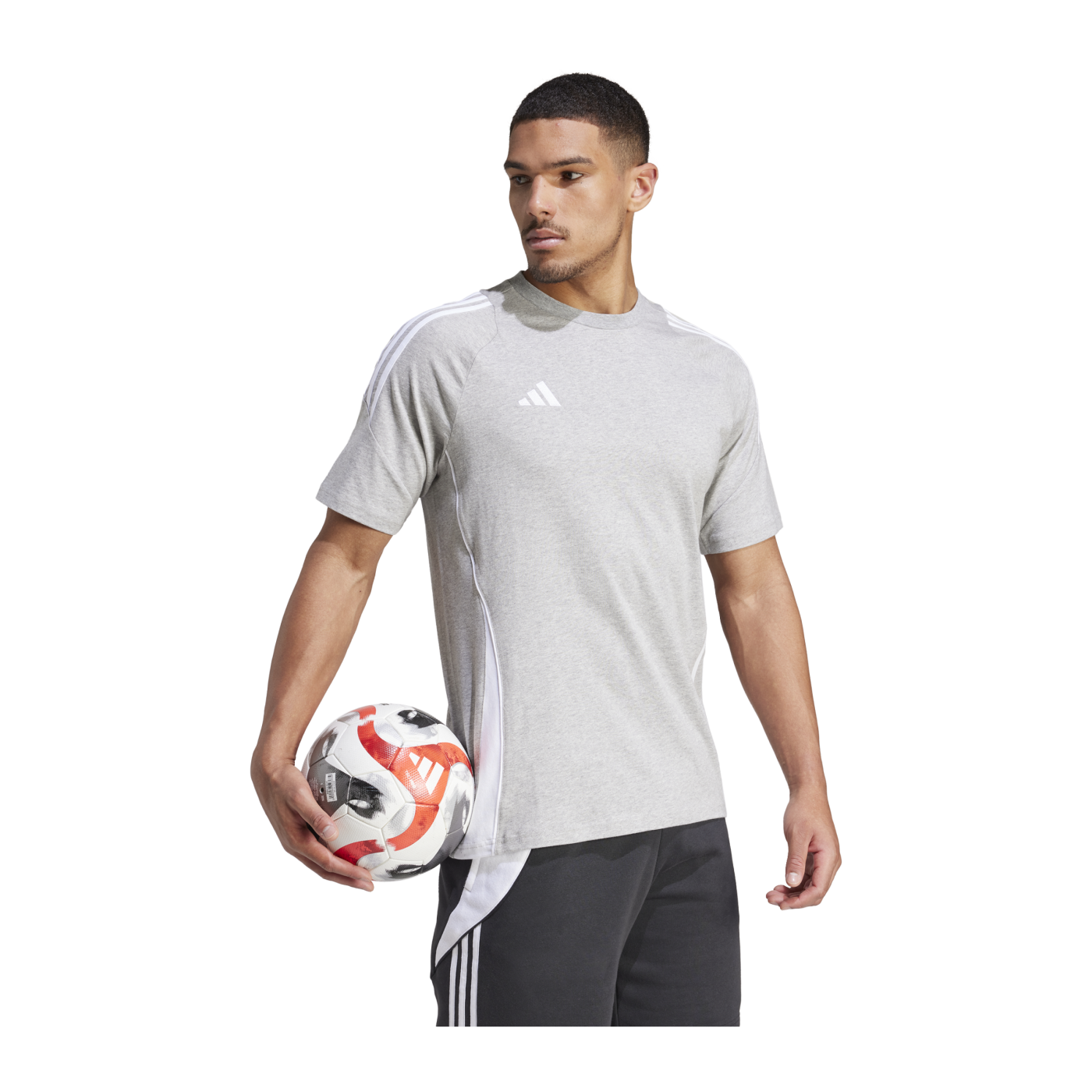 adidas Tiro 24 T-Shirt Grau Weiss