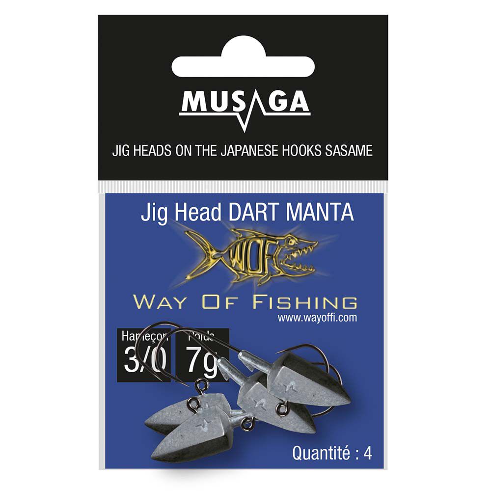 Tête Plombée Musaga Jighead Dart Manta nr 3/0