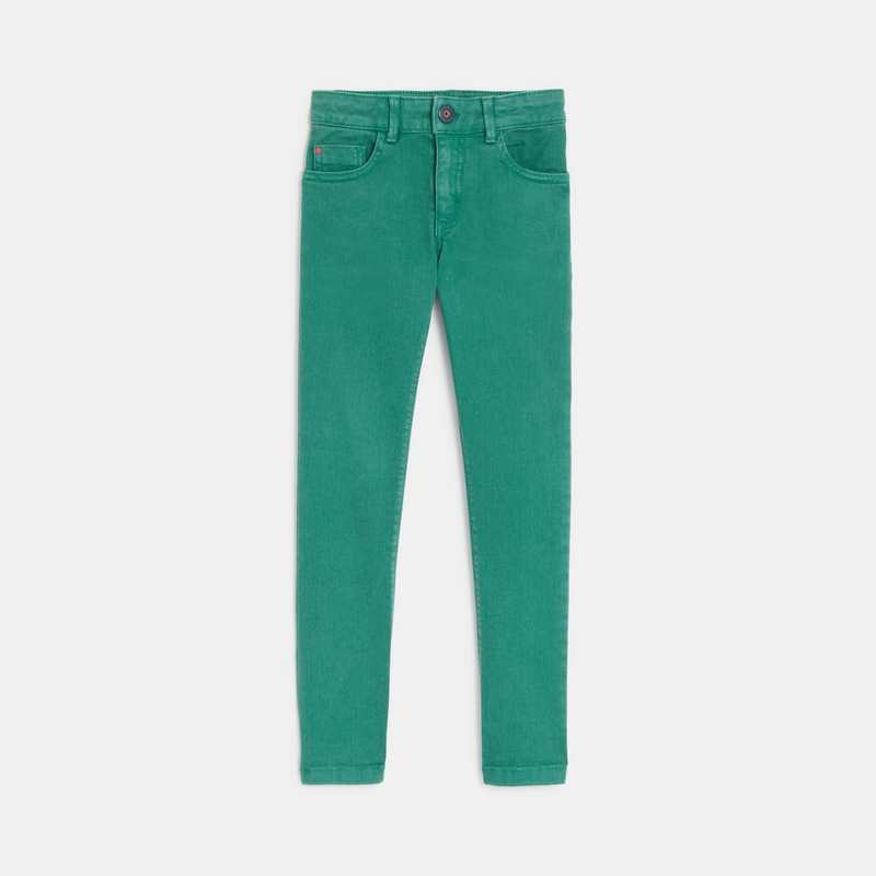 Pantalon slim coton vert de gris garçon Catimini