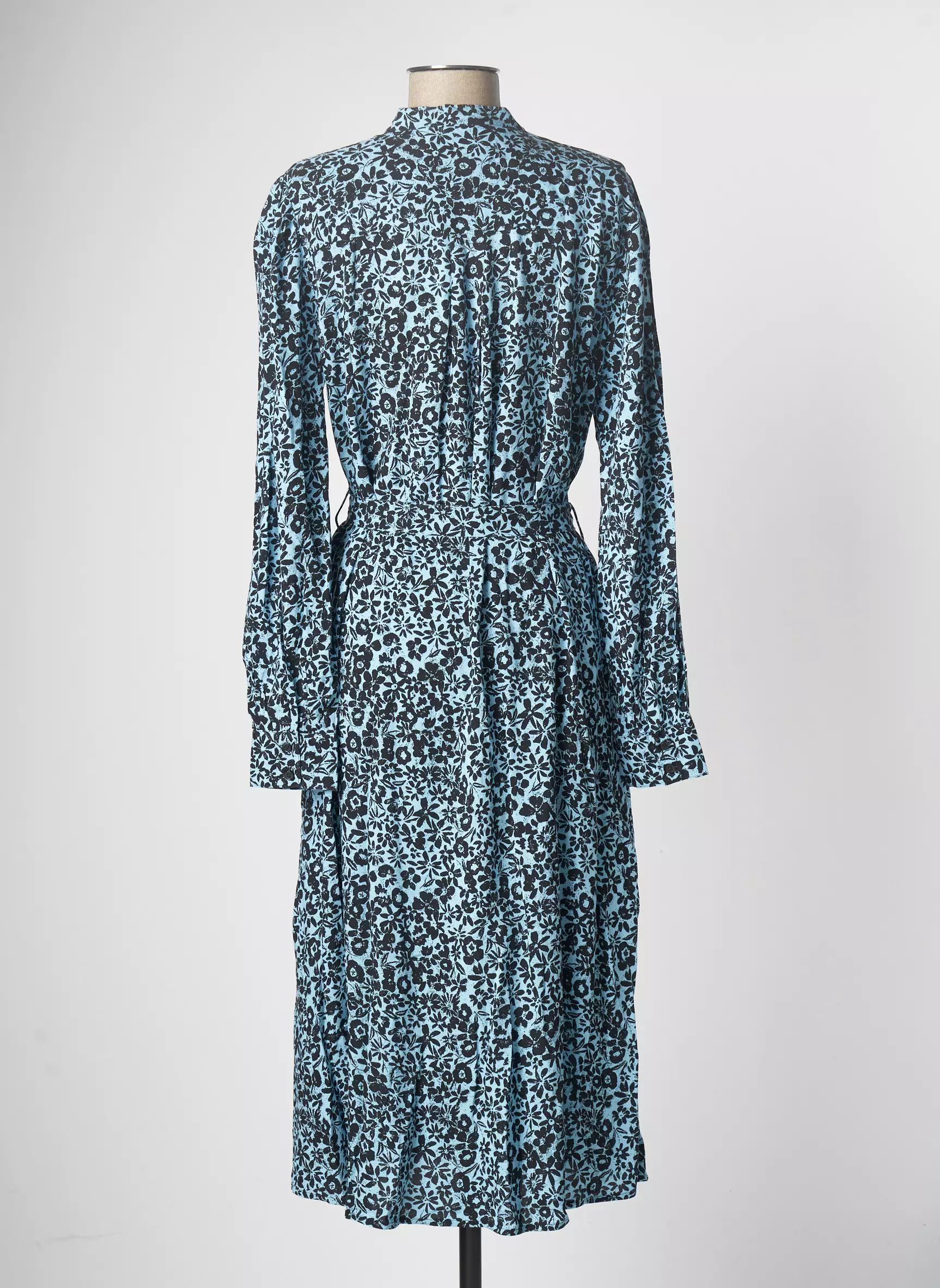B Young Robes Mi Longues Femme couleur bleu