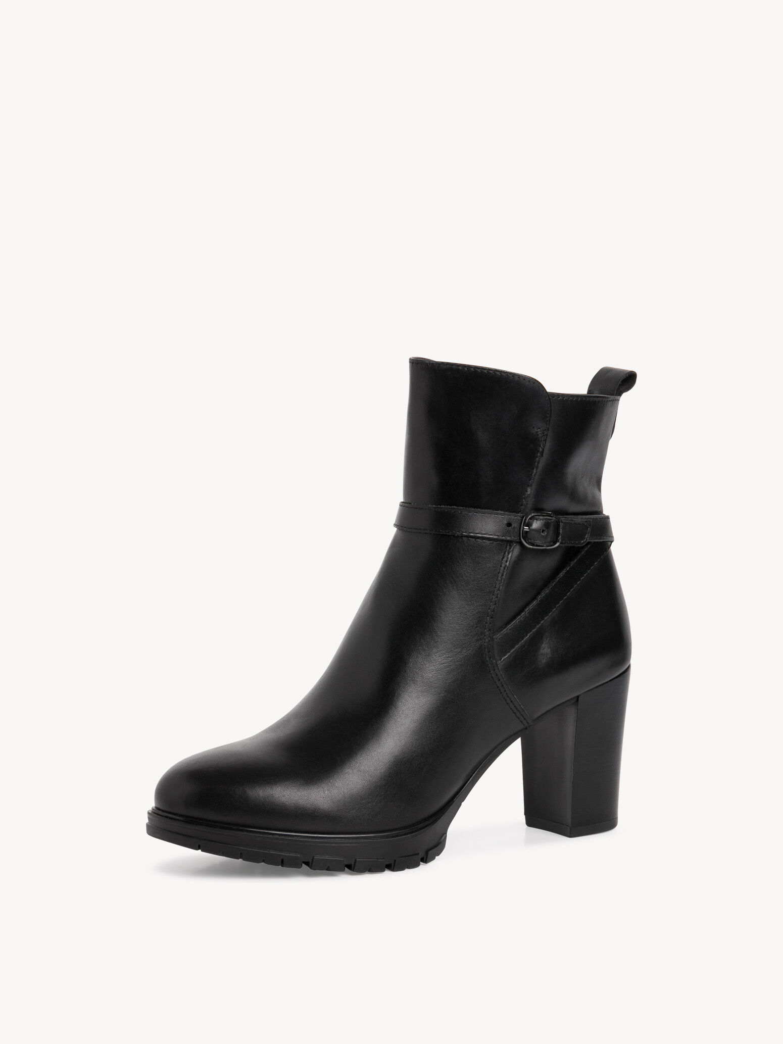 Bottine en cuir - noir