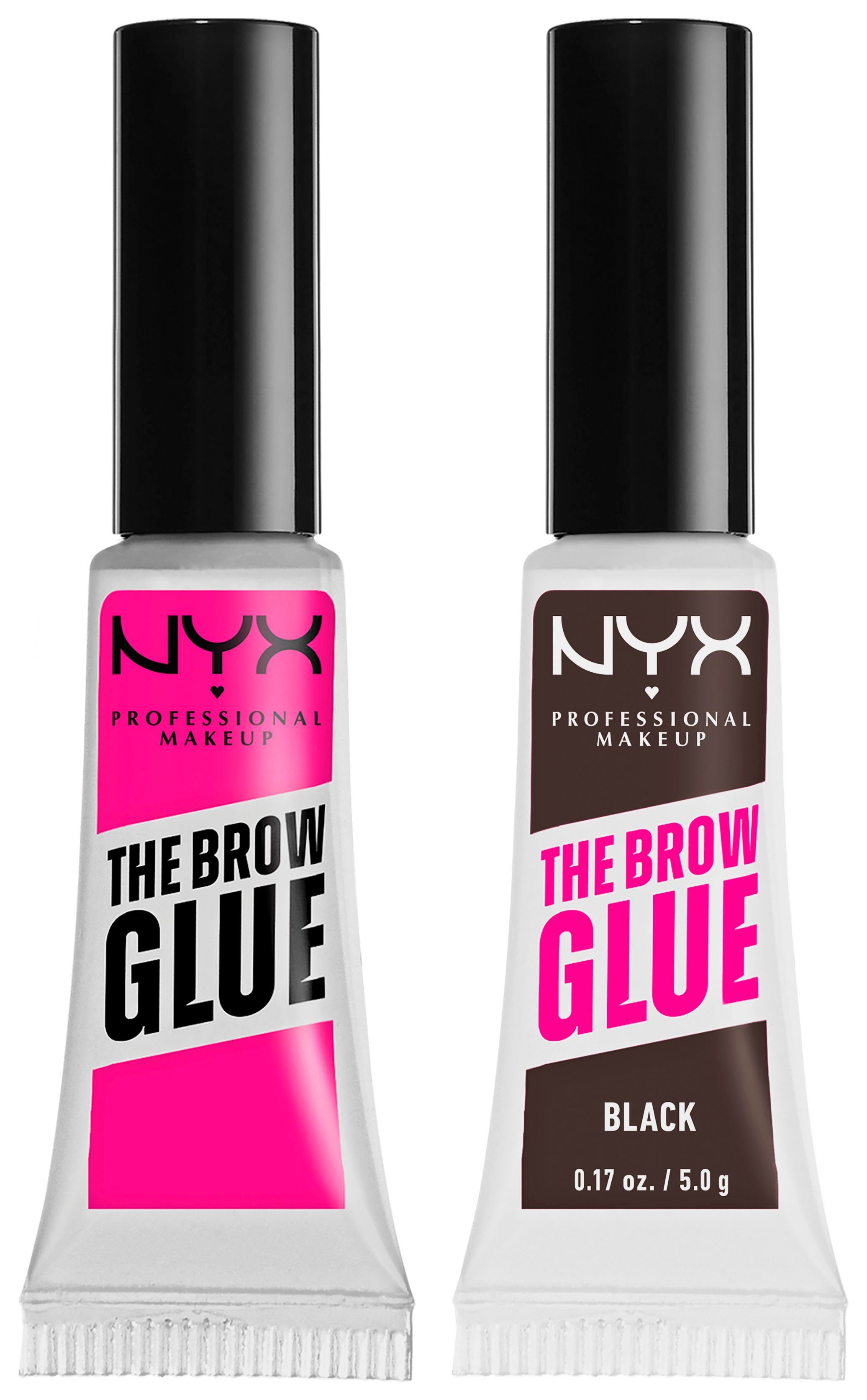 NYX Kosmetik-Set NYX Professional Makeup Brow Glue Stick Duo, Textur Gel, Finish deckend
