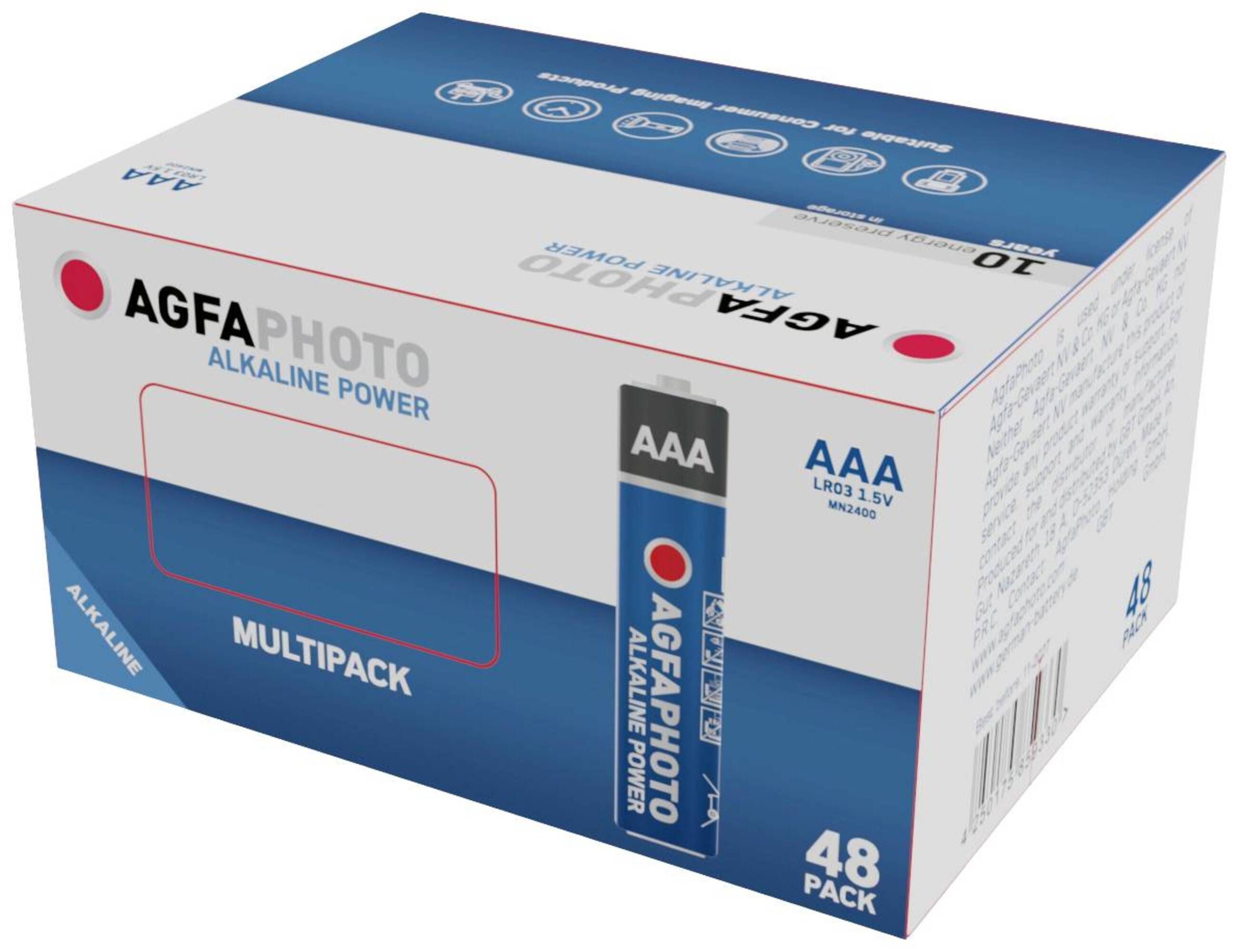 AgfaPhoto Power LR03 Micro Set von 48 AAA-Batterien