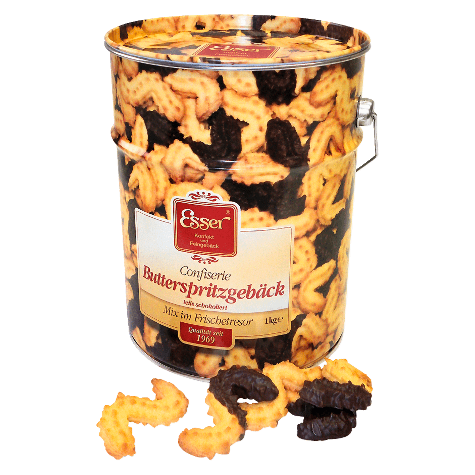 Esser Confiserie Butterspritzgebäck teils schokoliert 1kg