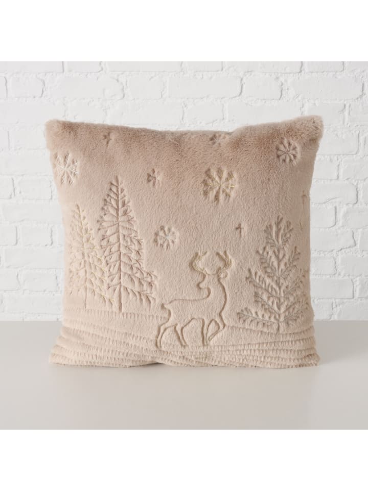 Boltze Plüschkissen in beige günstig kaufen onesize