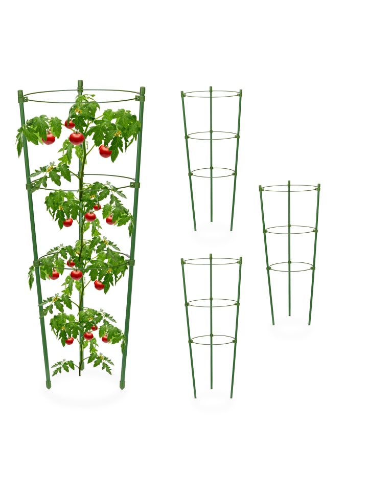 relaxdays 4 x Rankhilfe in Grün - (H)45 x (D)18 cm günstig kaufen onesize