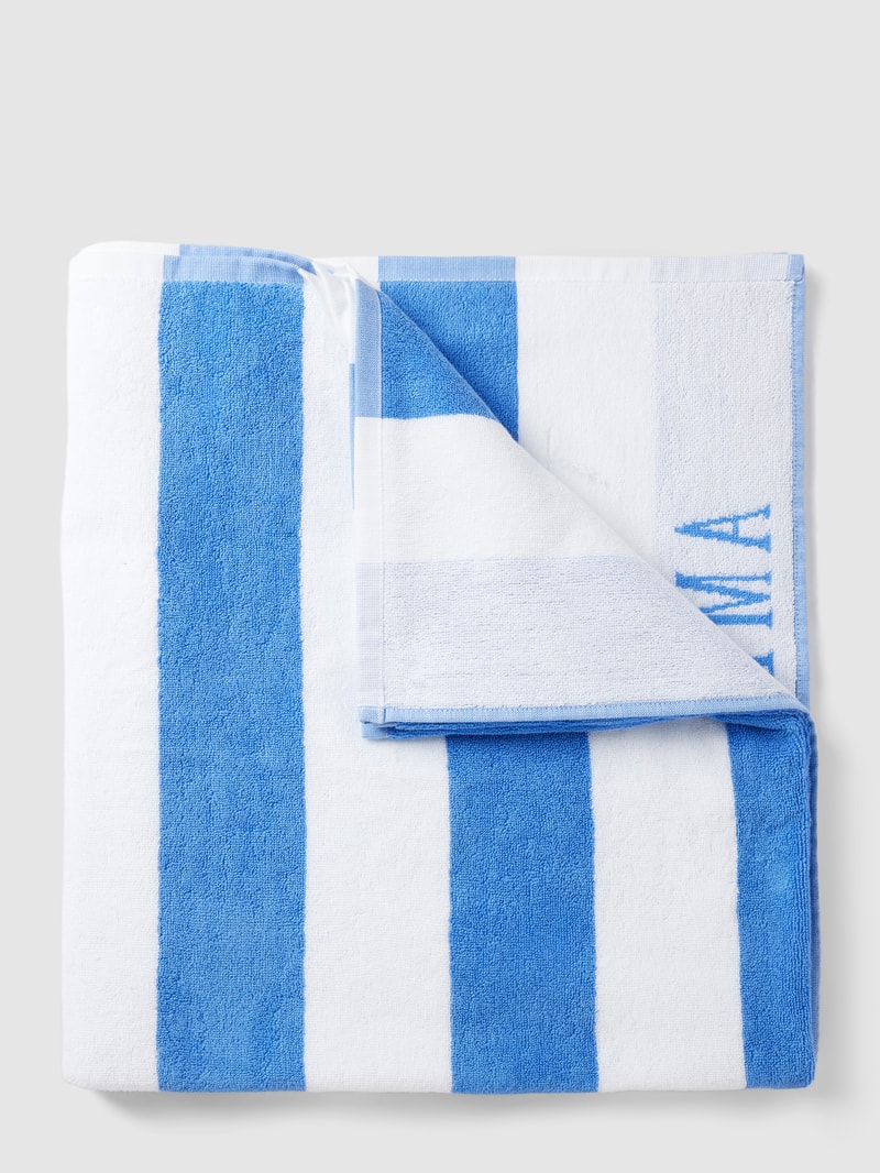 Handtuch mit Label-Detail in blau