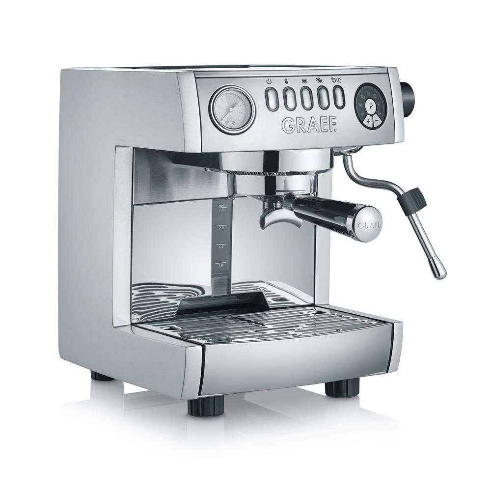 Graef Espressomaschine ES850EU Marchesa, Barista Style, Kaffeemaschine, Edelstahl, Siebträger, silber