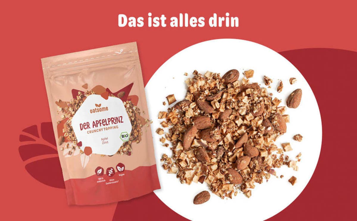 Crunchy Topping Der Apfelprinz, Apfel & Zimt, 180 g