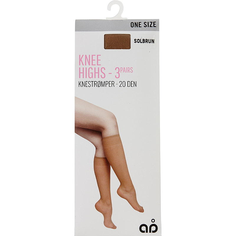 Aå Knestrømpe 3-pk Tan, 20 den