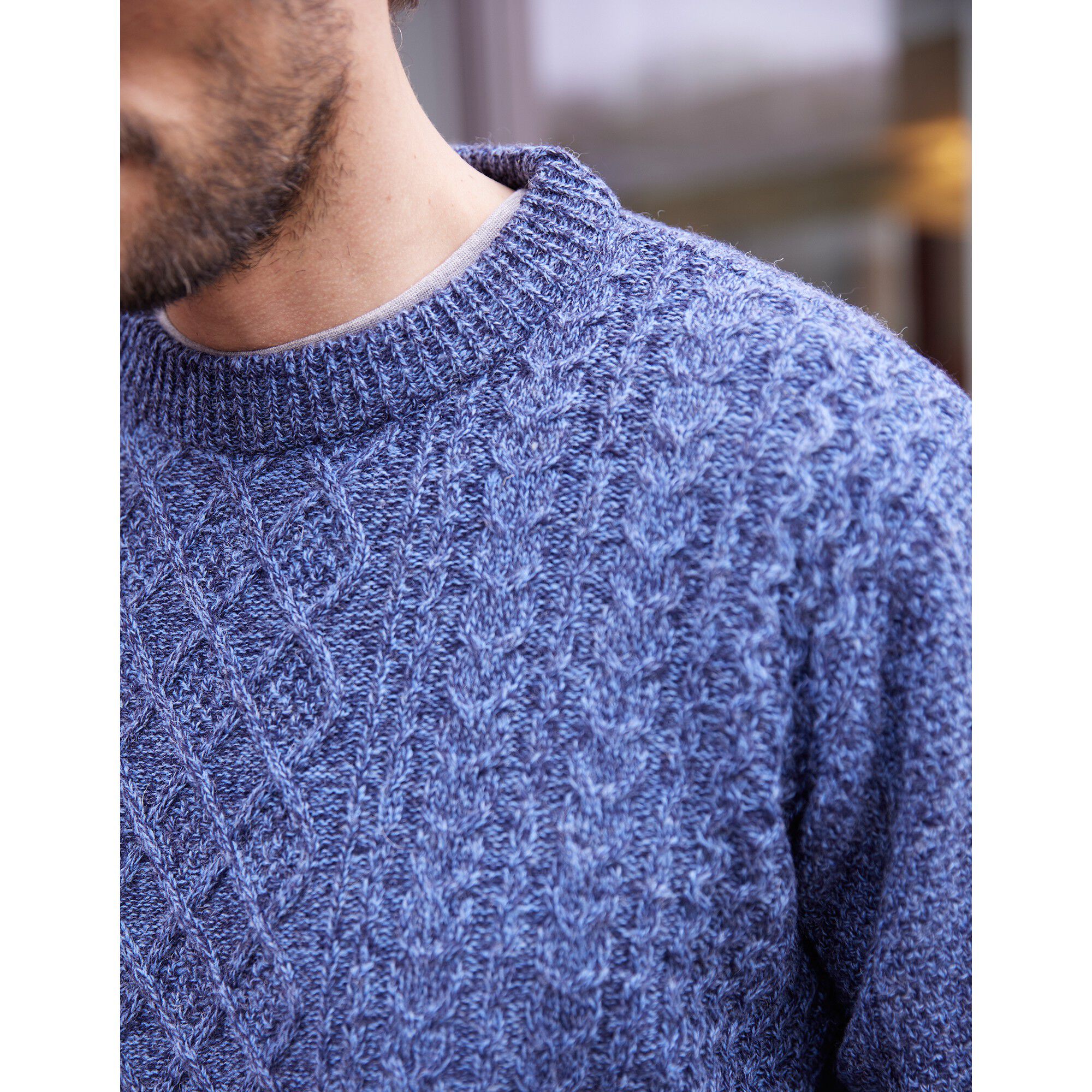 Pull irlandais col rond
