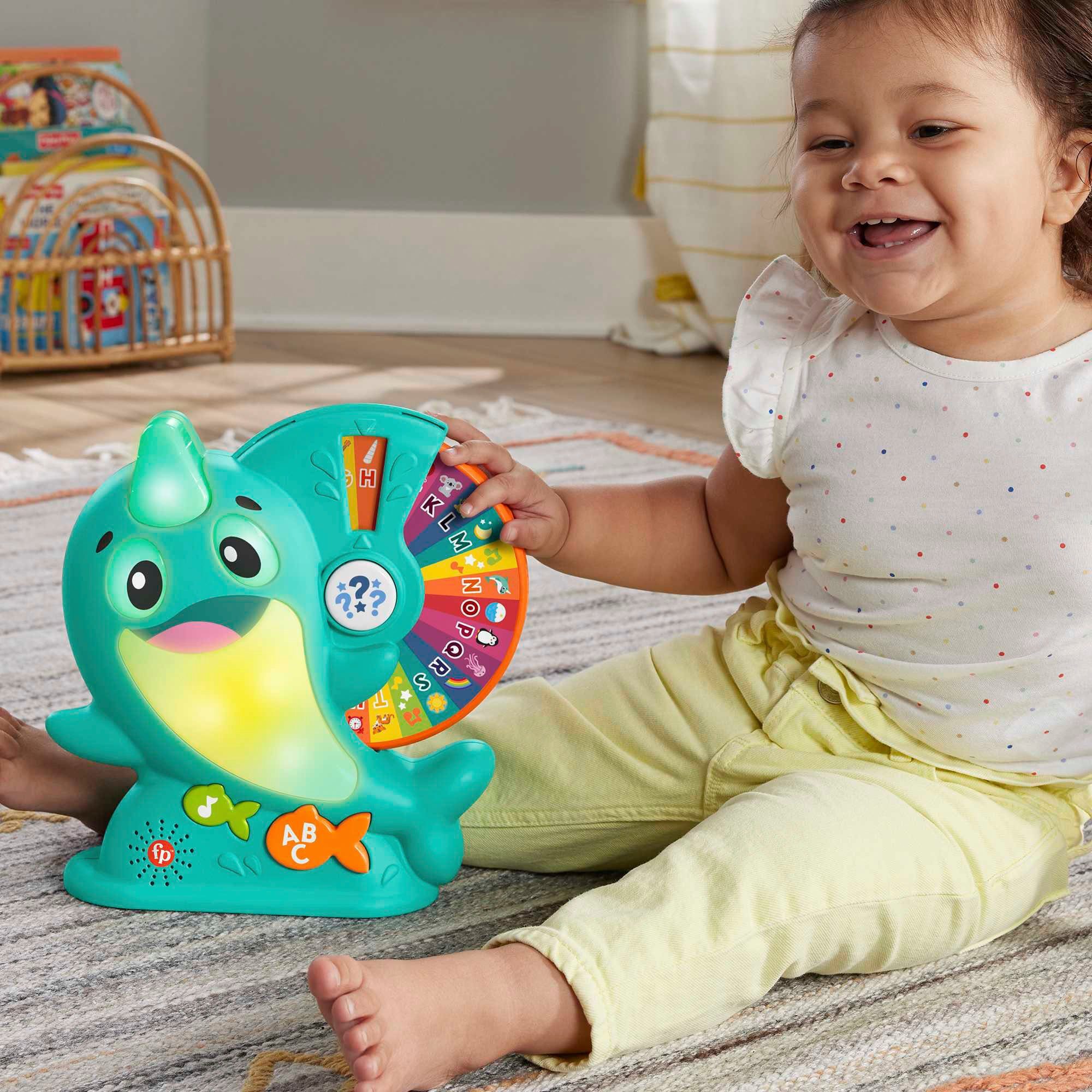 Fisher-Price® Lernspielzeug BlinkiLinkis Narwal, mit Licht und Sound