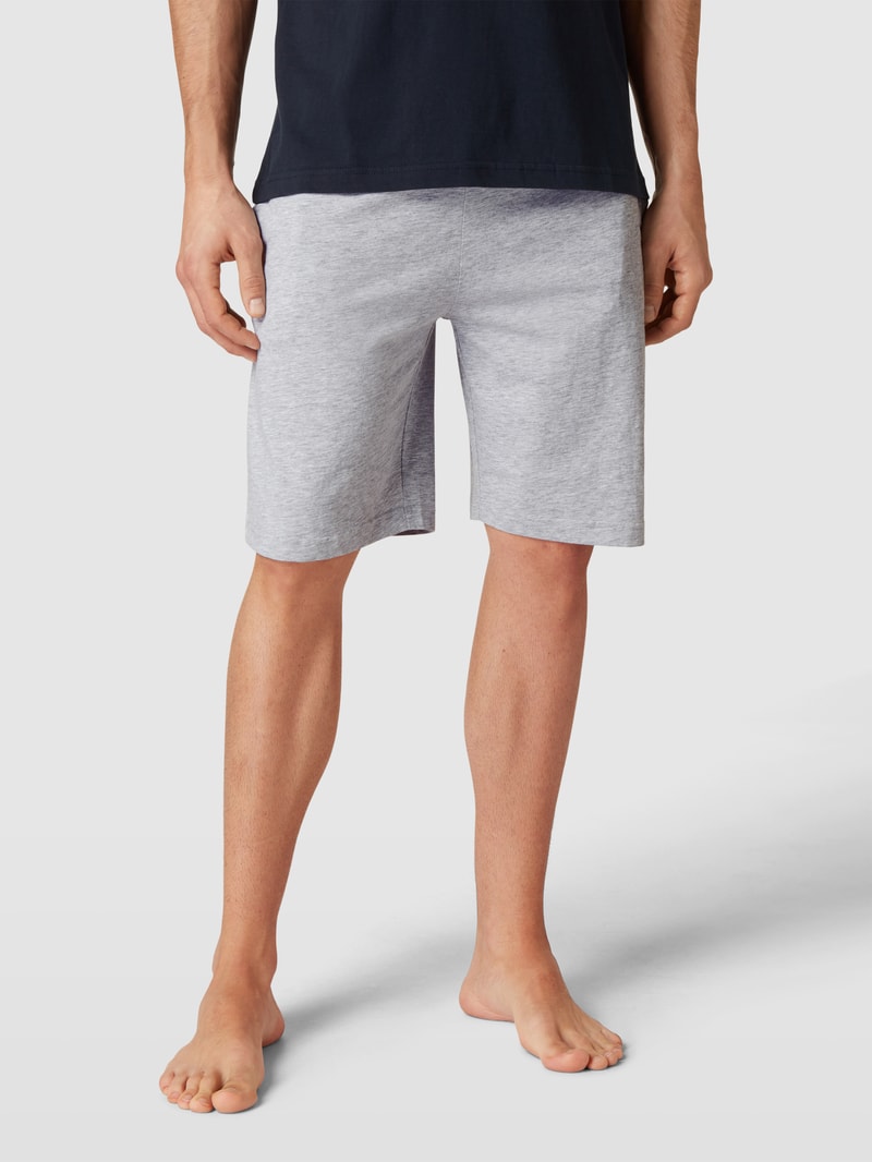 Sweatshorts in melierter Optik in mittelgrau meliert