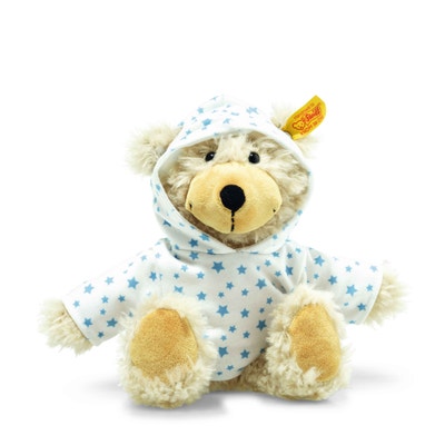 Charly Stars Schlenker-Teddybär mit Kapuzenpullover, 23 cm, beige