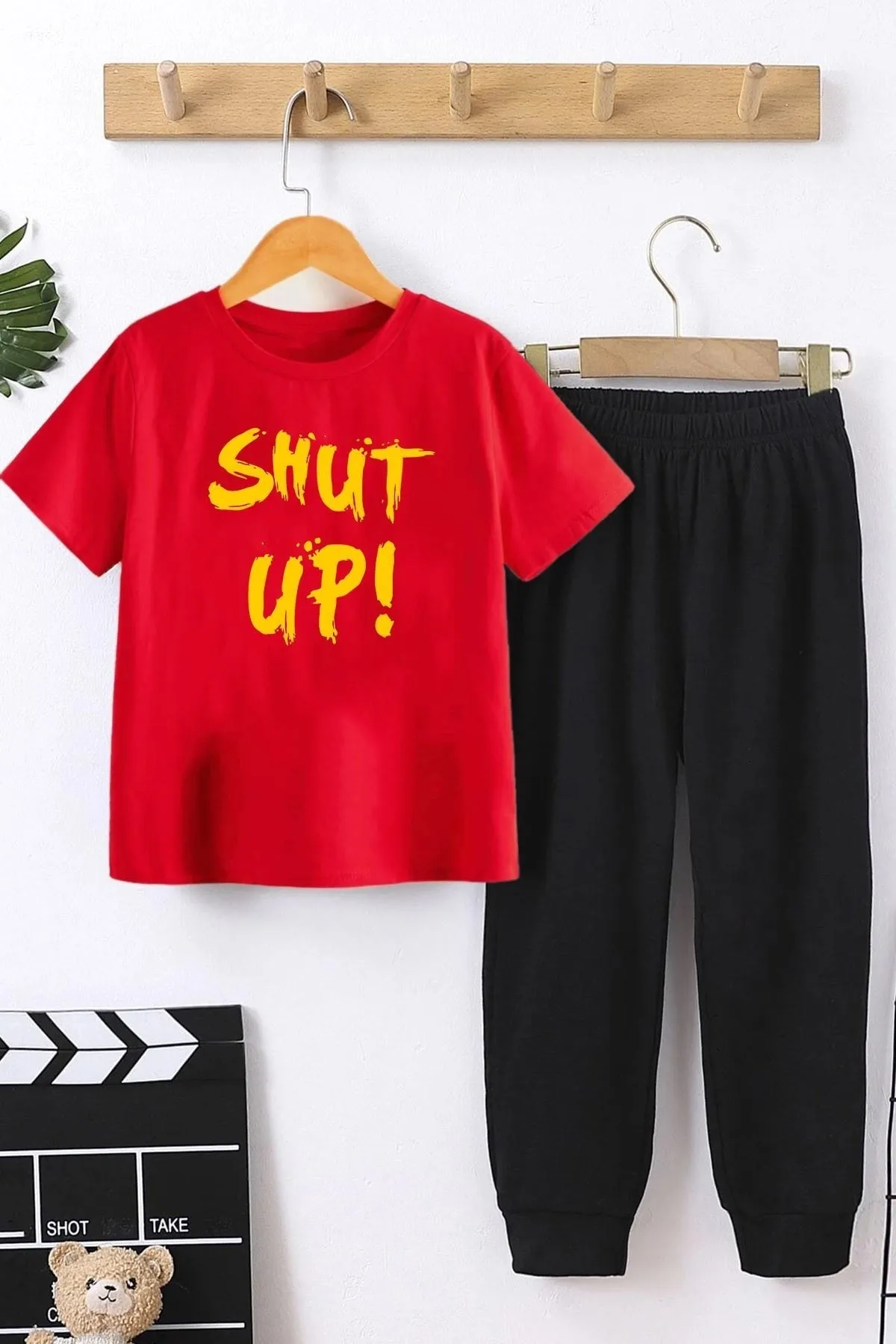 uyguntarz  Shut Up Bottom - Top-Trainingsanzug-Set für Kinder