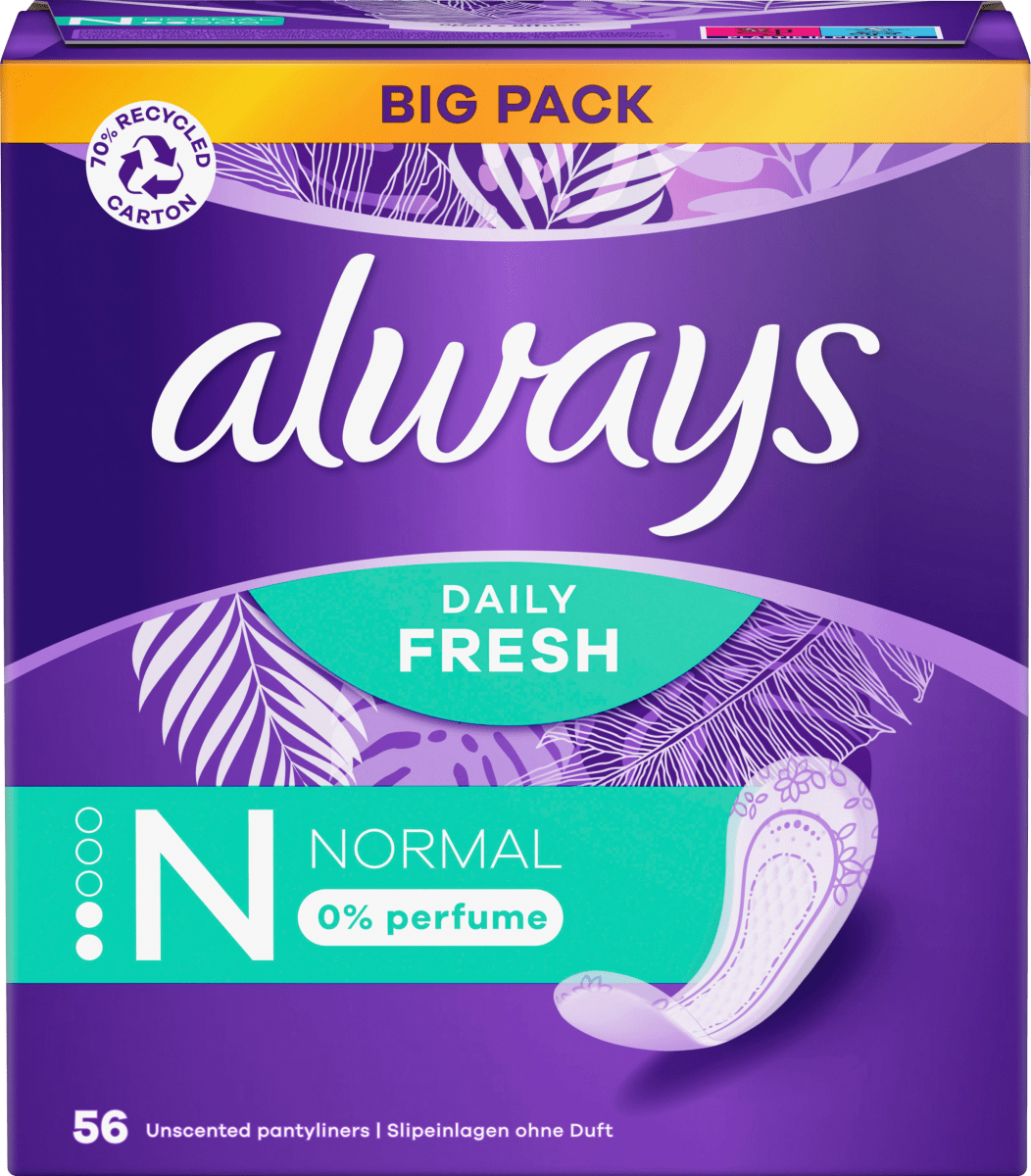 Slipeinlagen Daily Fresh Normal BigPack, 56 St