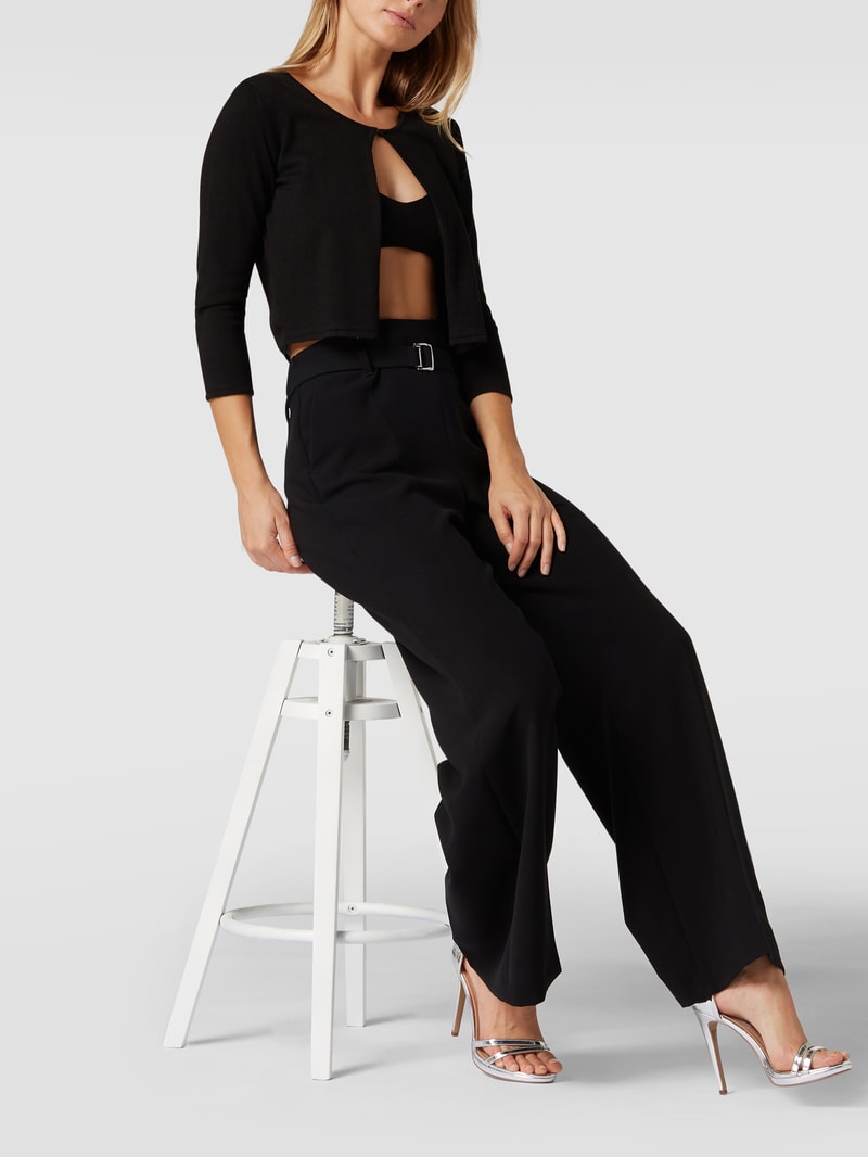 Bolero mit Rückseite aus Chiffon in schwarz