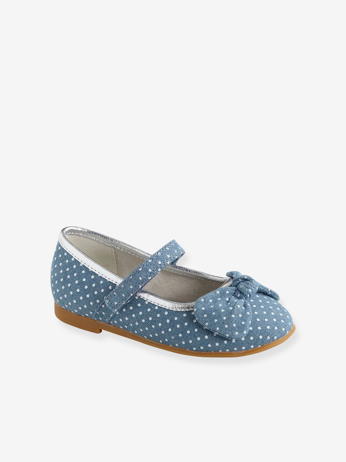 Ballerines scratchées fille collection maternelle blue denim