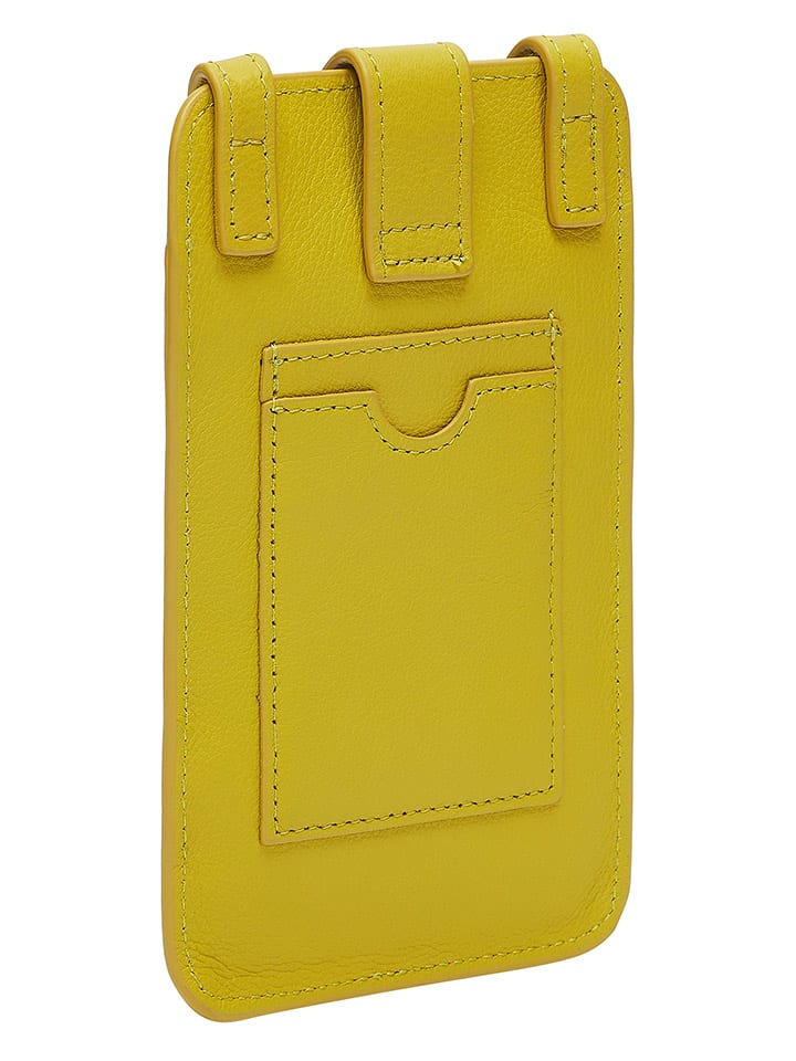 LIEBESKIND BERLIN Leder-Handytasche in Gelb - (B)10 x (H)18 x (T)2,5 cm günstig kaufen onesize