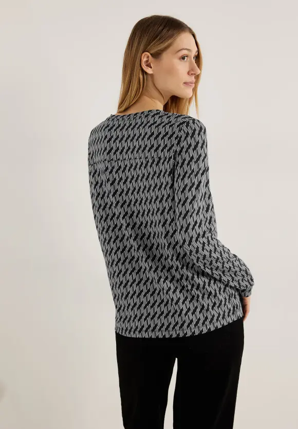 CECIL Langarmshirt im Materialmix