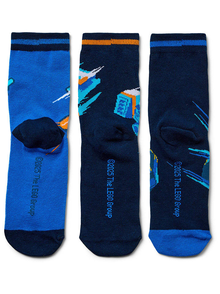 LEGO 3er-Set: Socken in Dunkelblau/ Blau günstig kaufen