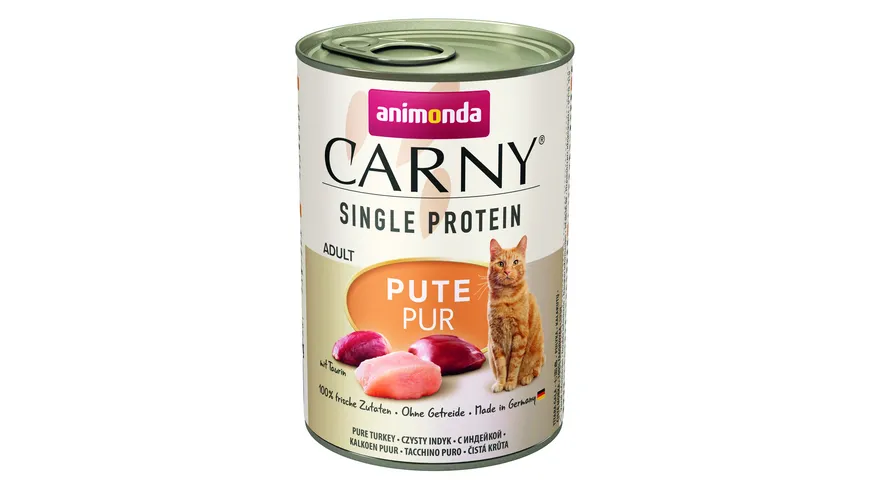 ANIMONDA Katzennassfutter Carny Adult Single Protein Pute 400 g