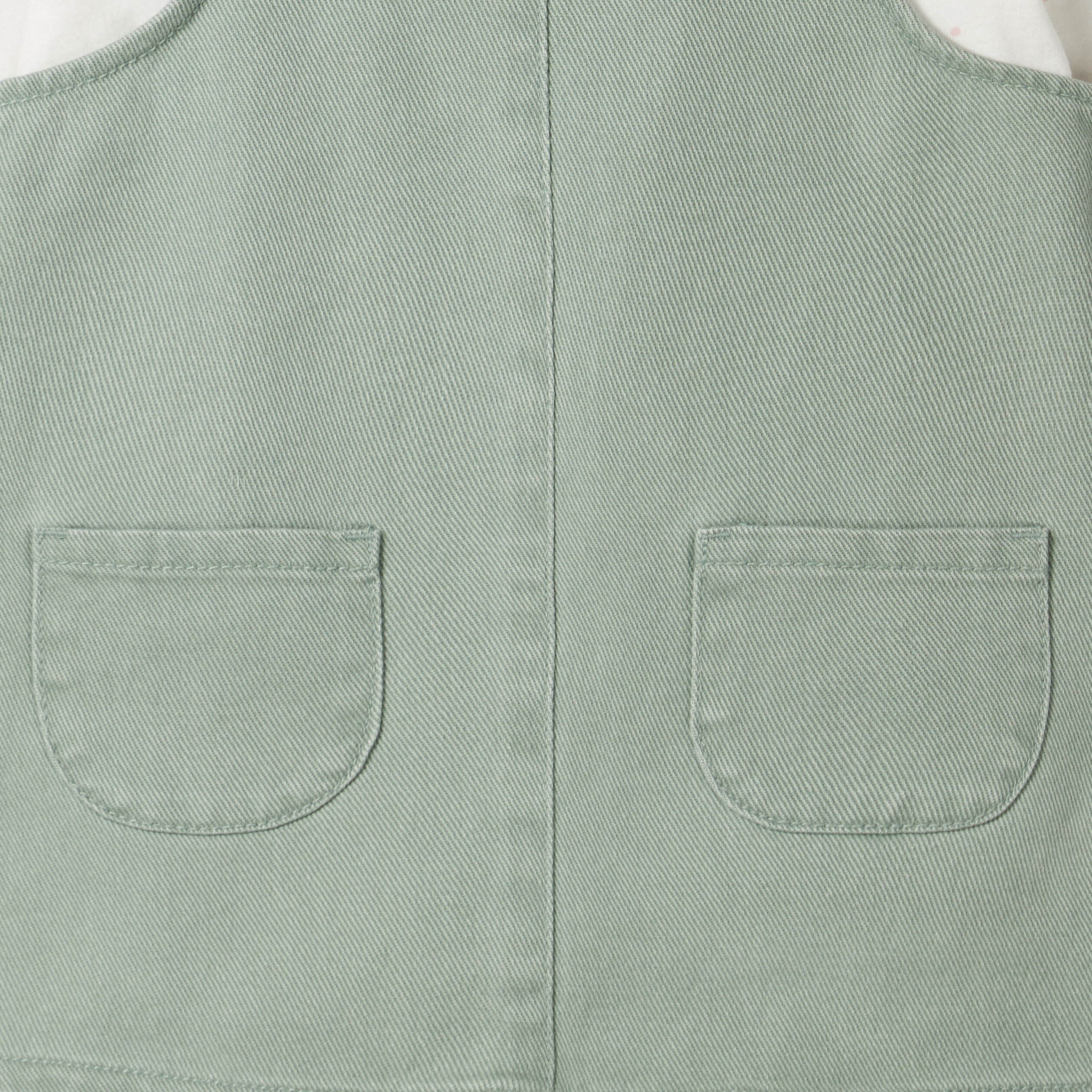 Ensemble 3 pièces vert kaki bébé fille | La Halle