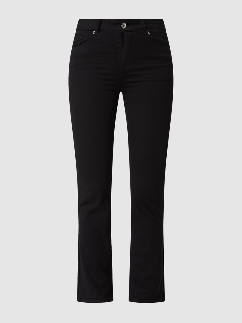 Bootcut Jeans mit Stretch-Anteil Modell 'Marla' in schwarz