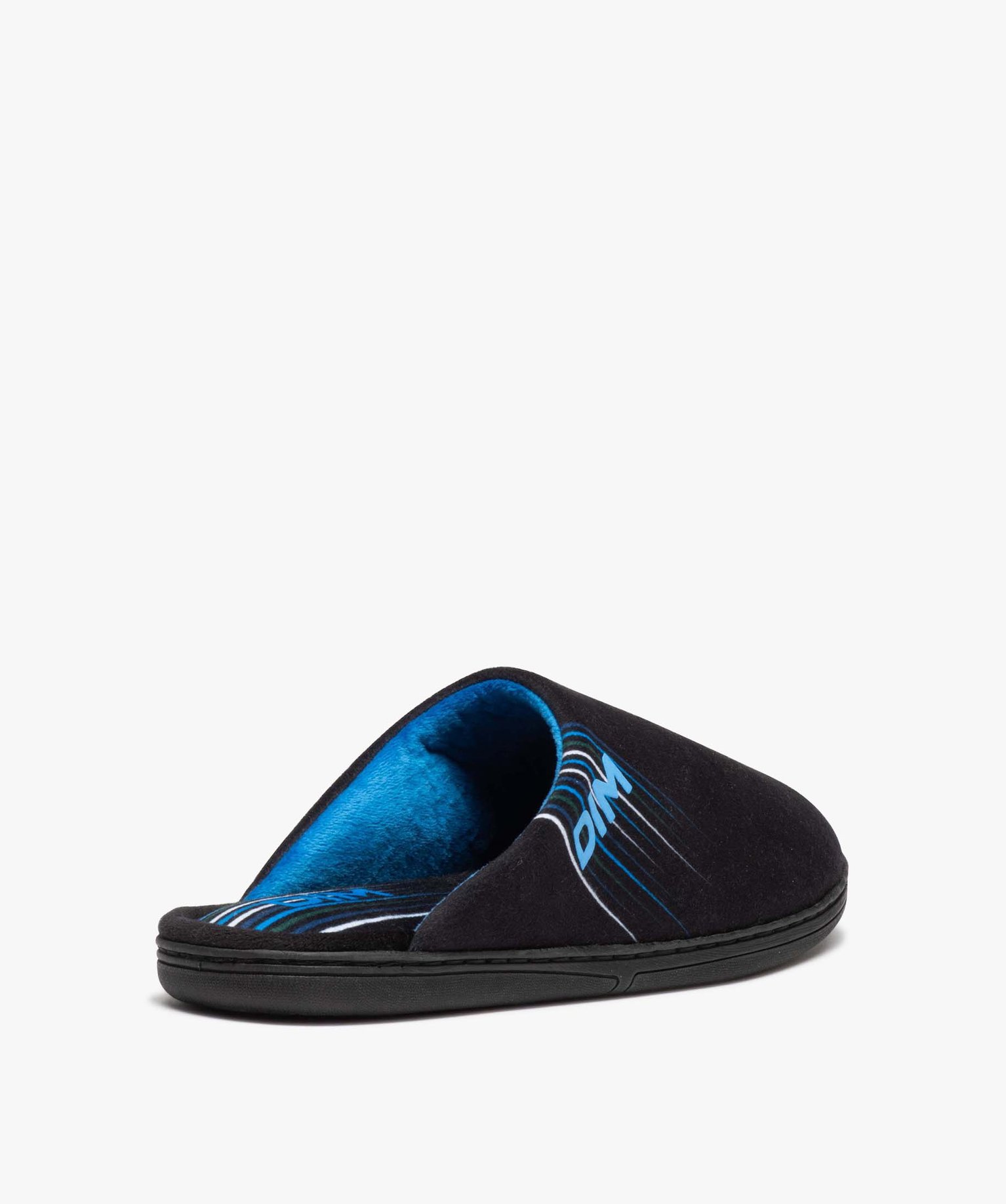 Chaussons homme mules tout confort en velours - DIM bleu | GEMO