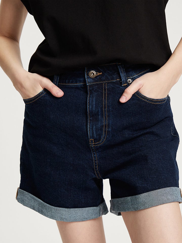 Cross Jeans Jeans-Shorts in Dunkelblau günstig kaufen