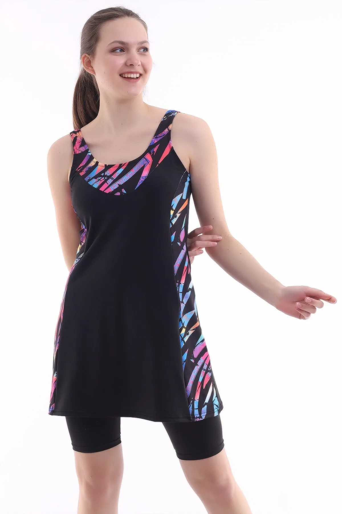 Aykum Mayo  Damen-Strumpfhosen-Kleid-Badeanzug