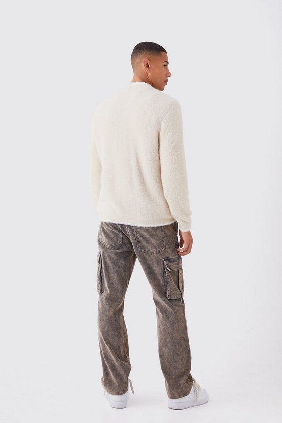 Lockerer flauschiger Cardigan