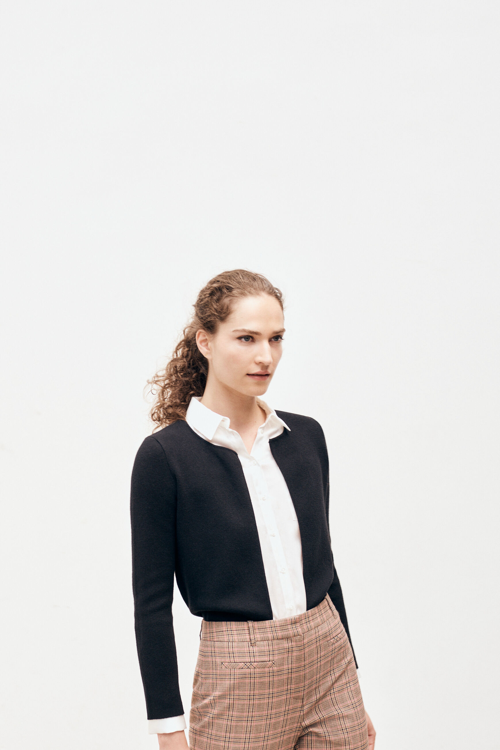 gilet flora noir femme