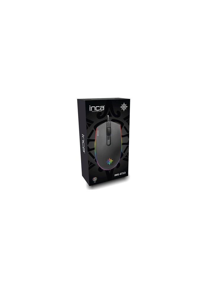 Inca Inca IMG-GT13 PRO Optisch Gaming Maus Mouse 1200 DPI RGB-Logo-Effekt in Schwarz günstig kaufen onesize