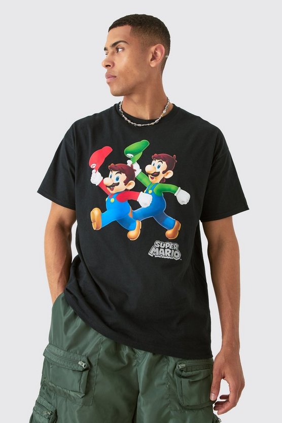 Oversize T-Shirt mit lizenziertem Super Mario Print