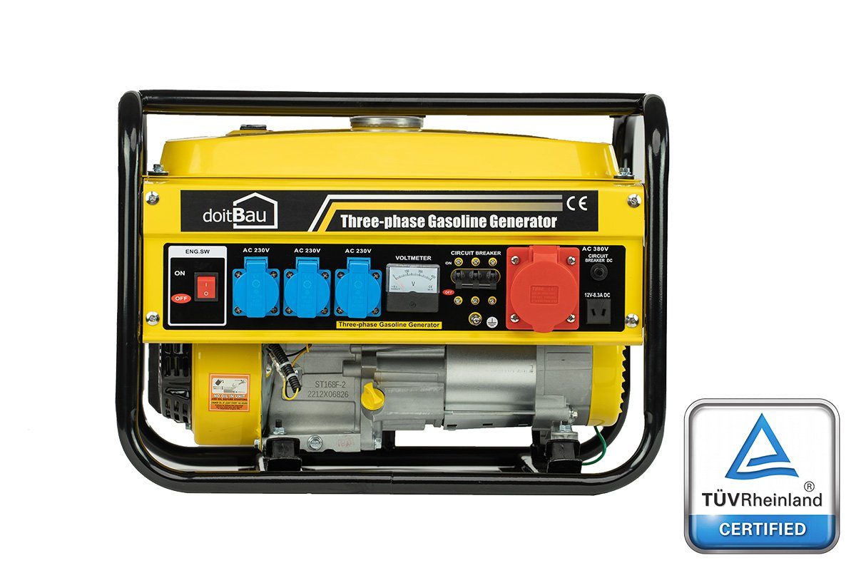 doitBau Stromerzeuger 4-Takt 2600W Nennleistung YFG3000T mit 15 L Tank und leisem Motor, 3000,00 in kW