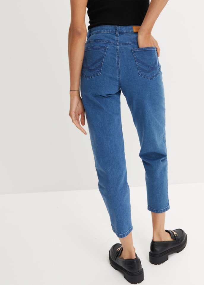 Mom Fit Stretch-Jeans aus Bio-Baumwolle