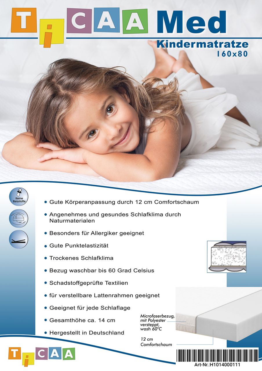 Ticaa Kindermatratze MedAllergen 80x160cm