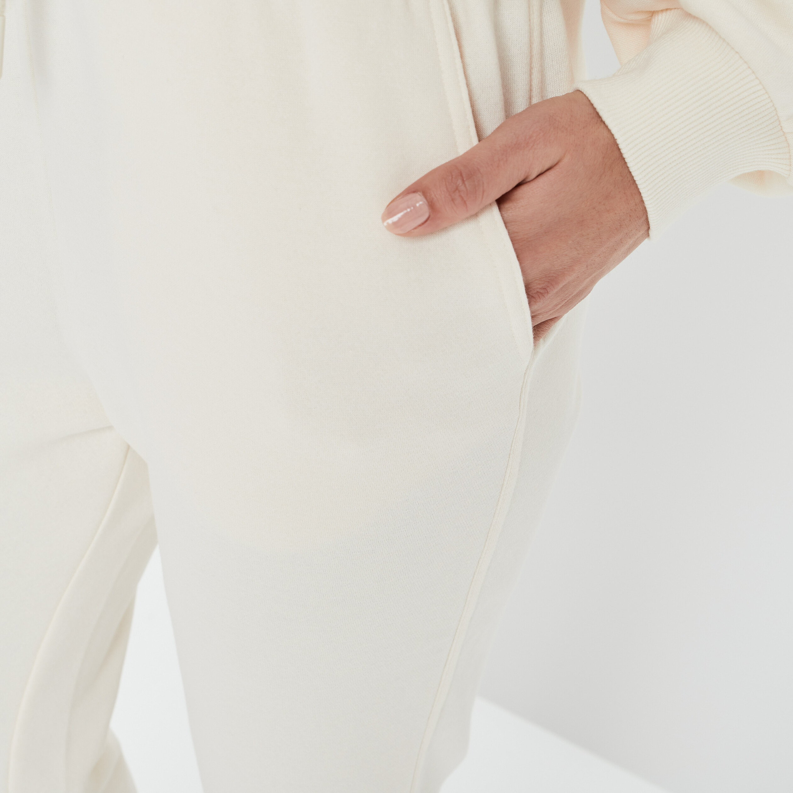 Pantalon jogging droit molleton sable femme | La Halle