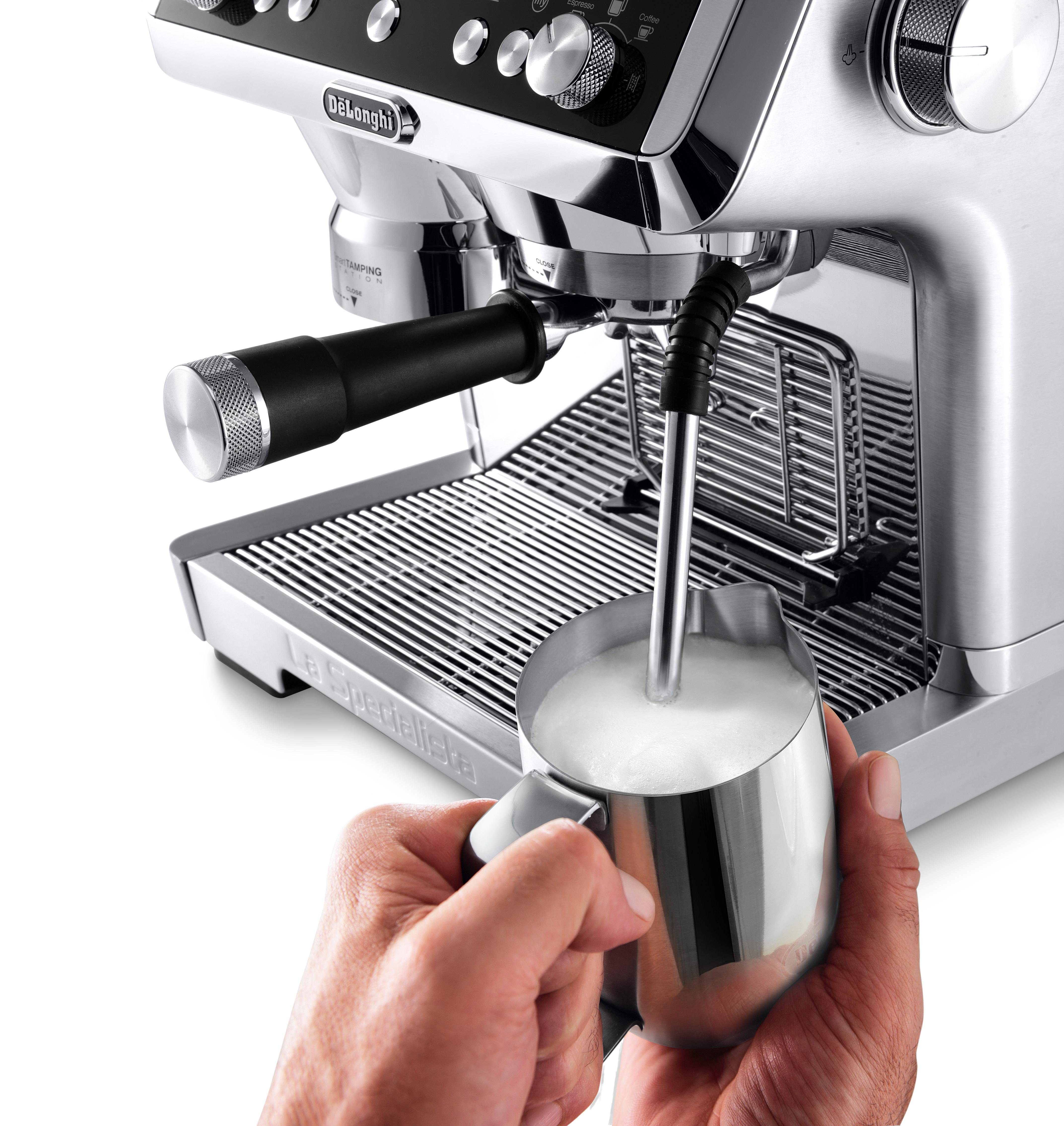 De'Longhi Siebträgermaschine La Specialista Prestigio EC 9355 metall (EC9355.M), SensorGRINDING Technology, Tamper, 2l Wassertank, Dampflanze