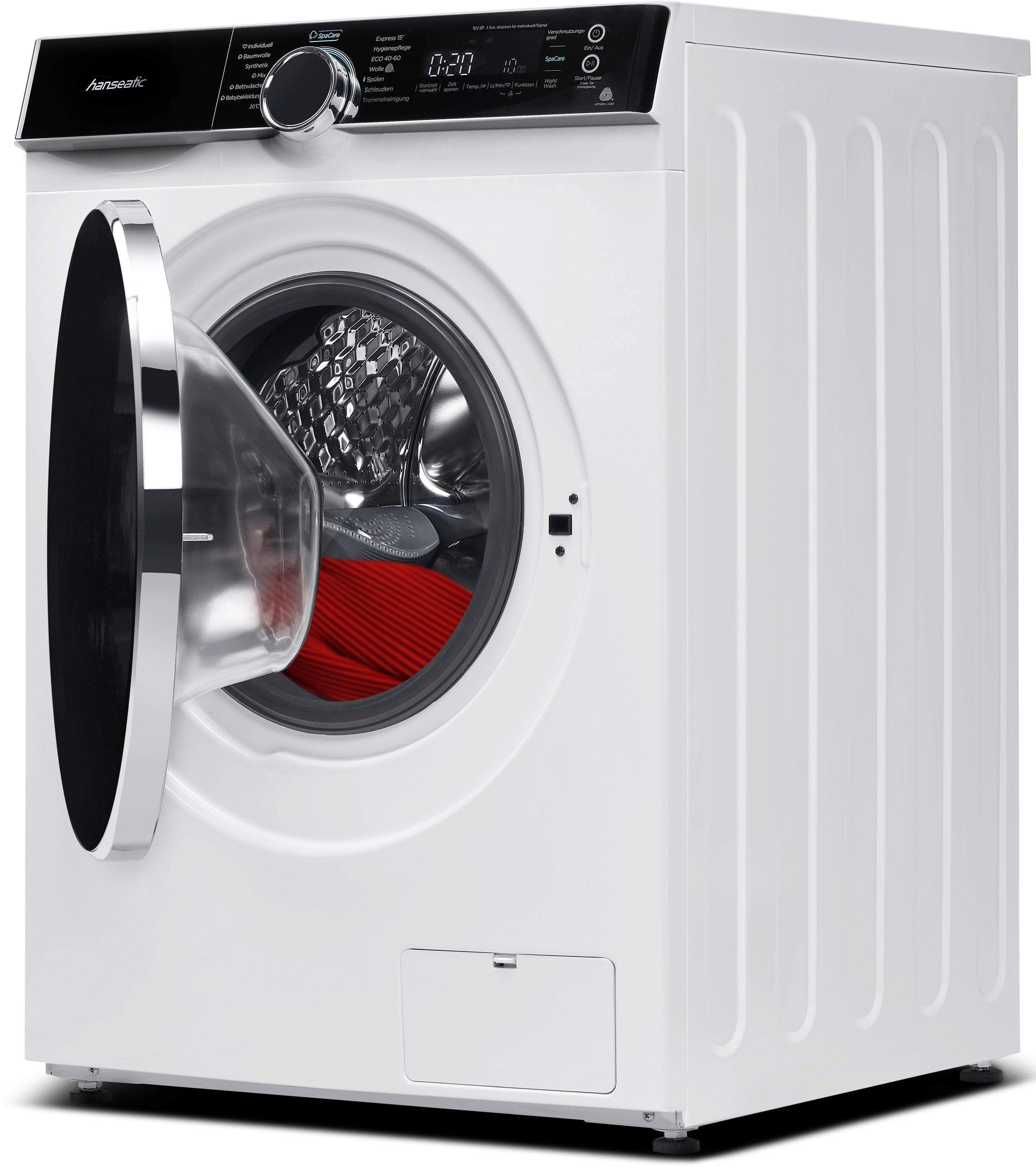 Hanseatic Waschmaschine HWMK914B, 9 kg, 1400 U/min, Nachtwaschprogramm, AquaStop, Dampfoption