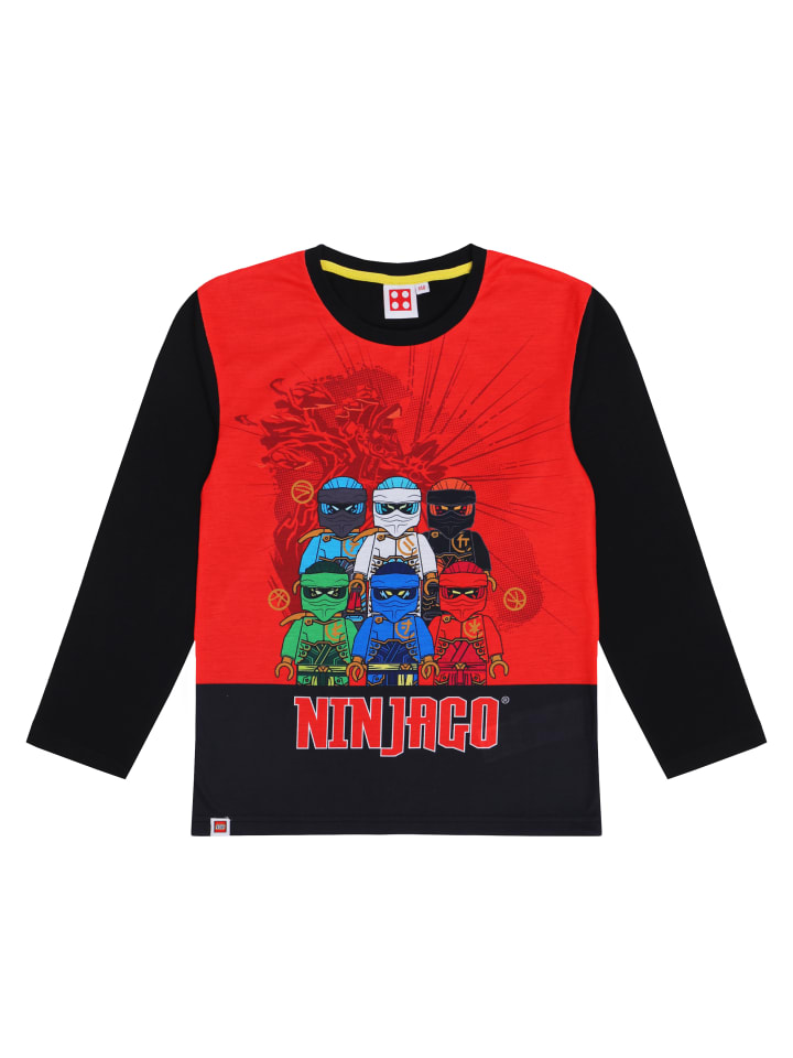 LEGO LEGO Ninjago Jungen Schlafanzug Pyjama langarm in rot günstig kaufen