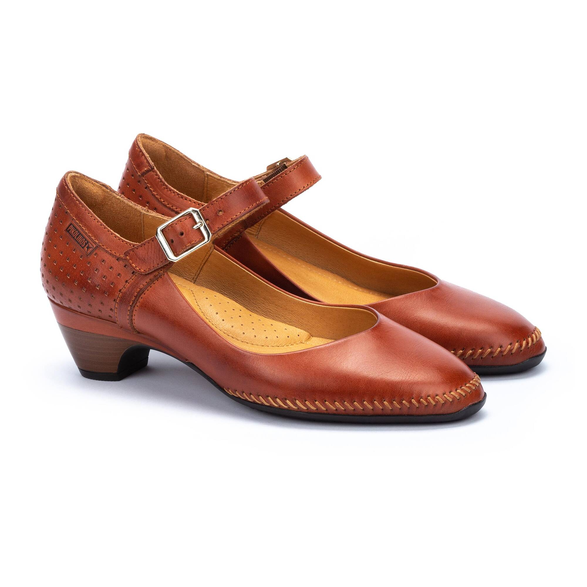 Buty damskie z boczną klamrą - BRICK